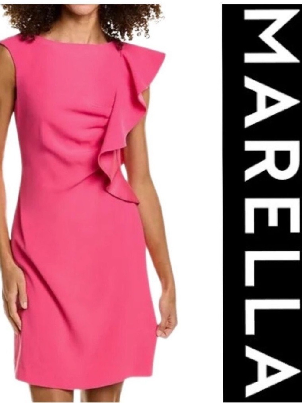 Marcella Italian Piave Fushia Sleeveless Dress NWT $415